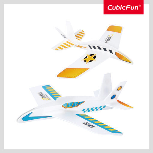 Cubic Fun Joc de construcție din carton 360 Flying Back Plane pentru copii de 5++ ani