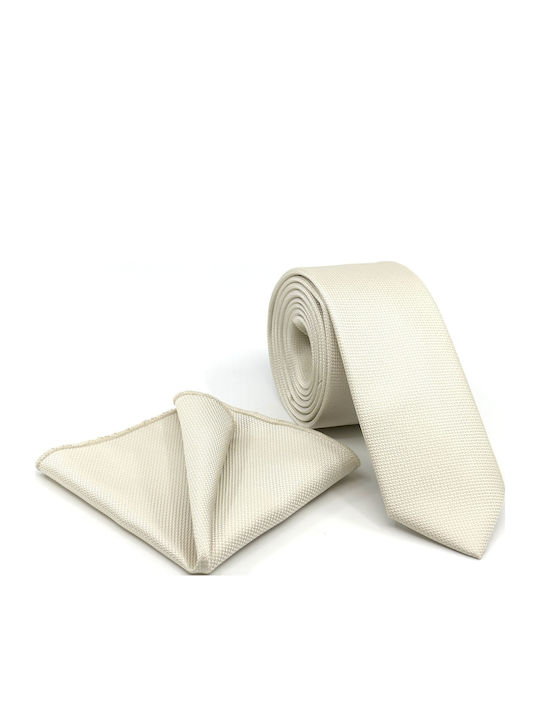 Legend Accessories Synthetic Men's Tie Set Monochrome Beige