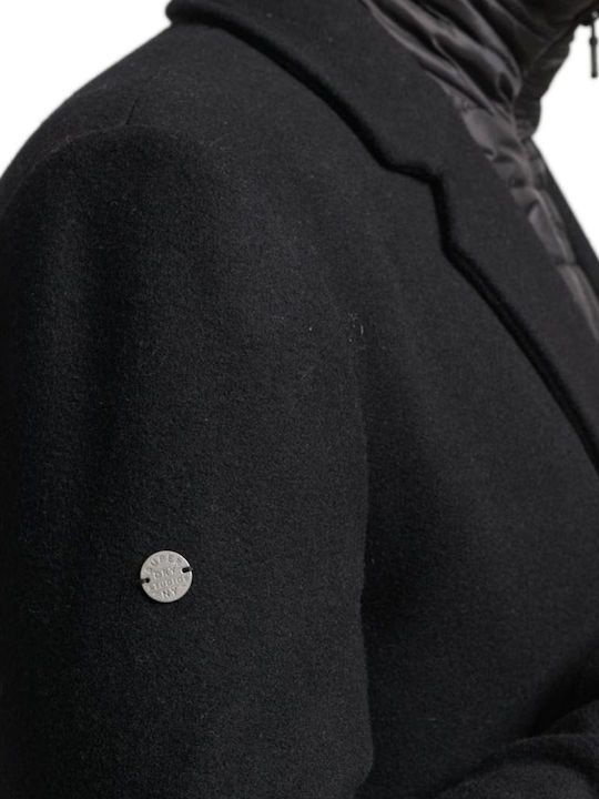 D3 Tailored 2 In 1 Town Coat Ανδρικό Ημίπαλτο Μαύρο