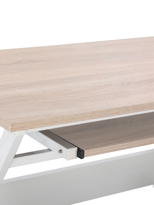 Computer Büro Vitino Holz Braun mit Metallbeinen 120x60x76cm
