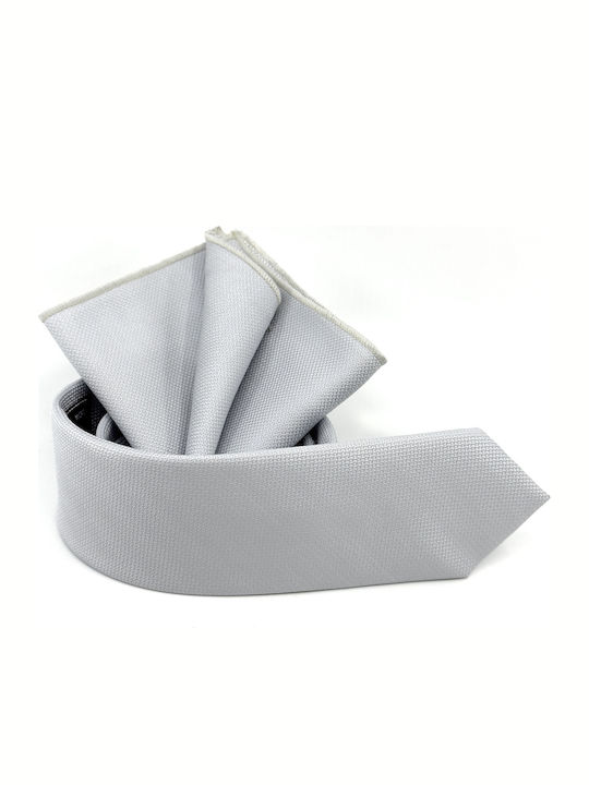 Legend Accessories Men's Tie Set Synthetic Monochrome in Gray Color