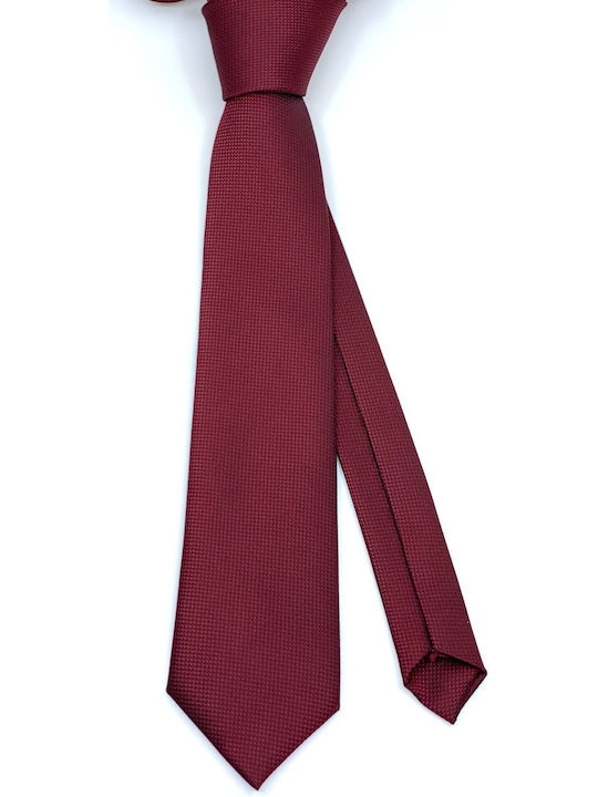 Legend Accessories ΤΥΠΟΥ OXFORD Σετ Ανδρικής Γραβάτας Συνθετική Μονόχρωμη σε Μπορντό Χρώμα