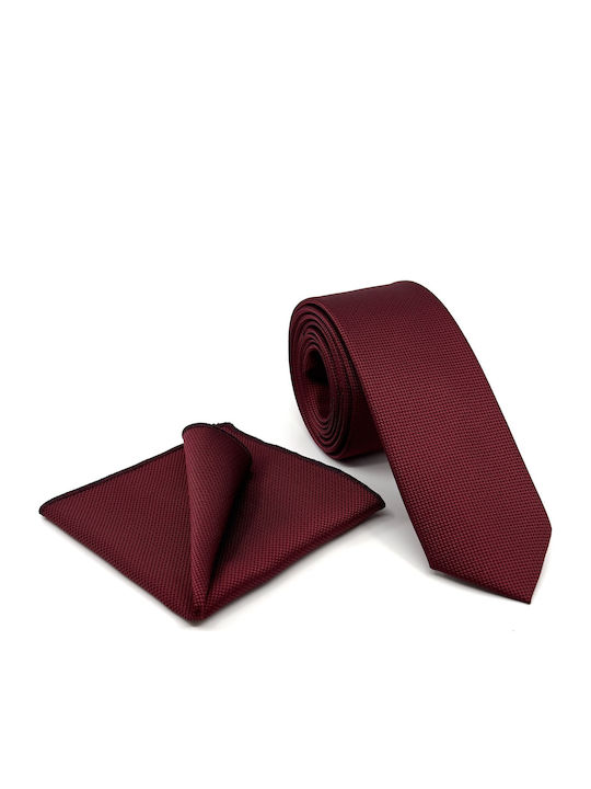 Legend Accessories Synthetic Men's Tie Set Monochrome Burgundy