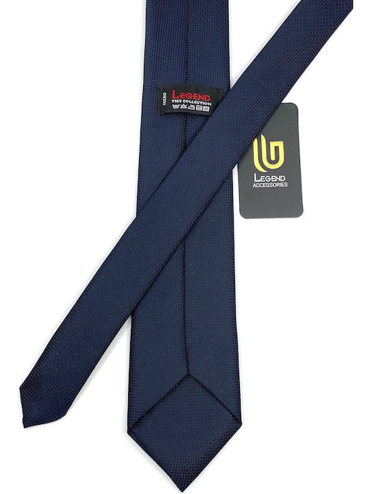 Legend Accessories Σετ Ανδρικής Γραβάτας Συνθετική Μονόχρωμη σε Navy Μπλε Χρώμα -NAVY