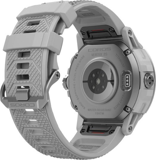 Coros Vertix 2S Titanium 50mm Waterproof Smartwatch with Heart Rate Monitor (Moon)