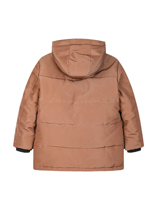 Kinder Freizeitjacke mit Kapuze Camel