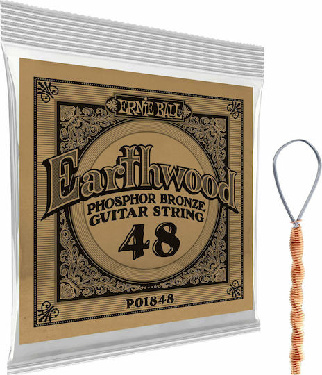 Ernie Ball Earthwood Μονή Χορδή Phosphor Bronze για Μάντολα 48" Loop End