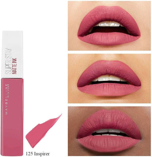 Maybelline Super Stay Matte Ink Дълготраен Течност Червило Матов 125 Вдъхновител 5мл