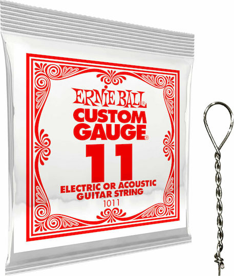 Ernie Ball Corzi Pentru Chitară Electrică Oțel Plain Loop End Simplă 11"
