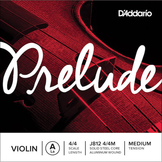 Daddario Μονή Steel Χορδή 13" για Βιολί 4/4 Prelude Violin Singles 4/4 Medium A (La)