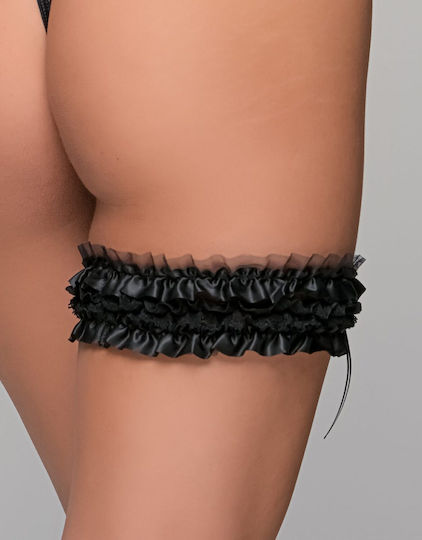 Milena by Paris Black Lace Garter Belts