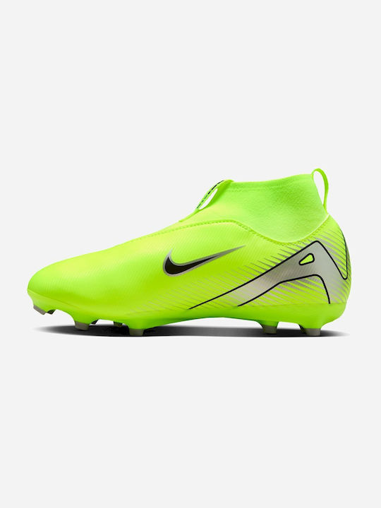 Ghete De Fotbal Pentru Copii Cu Glezna Înaltă Jr Mercurial Superfly 10 Academy Cu Crampoane Negre