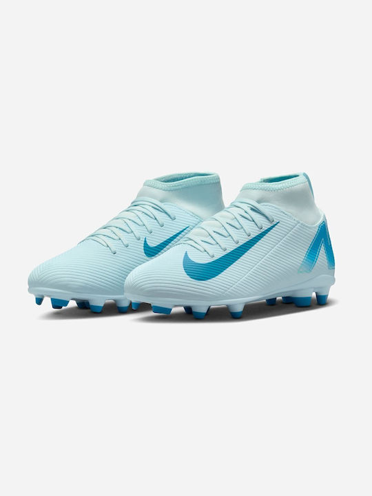 Mercurial Superfly 10 Club FG/MG Kids Soccer Cleats & Shoes Molded Glacier Blue Blue Orbit