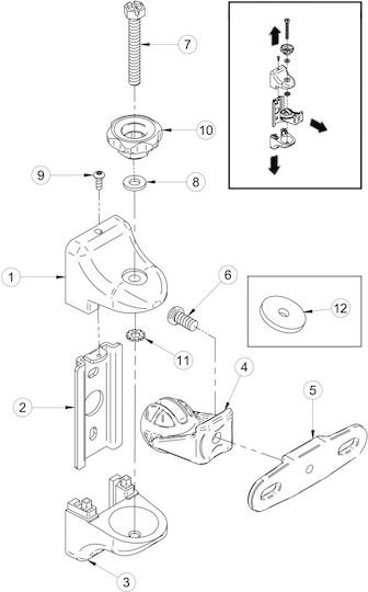 B Tech Bt332/w Speaker Wall Mount 1mbtg005 Chrome Black