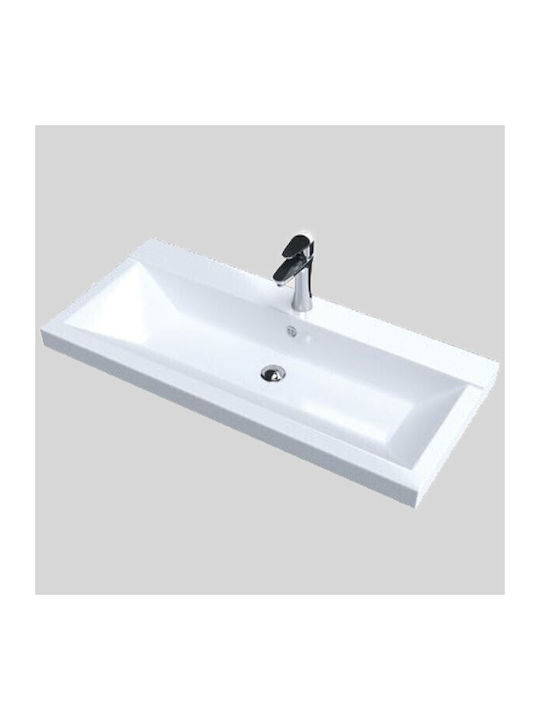 Sanitec Nodo Countertop Sink Porcelain 60x40x11cm White