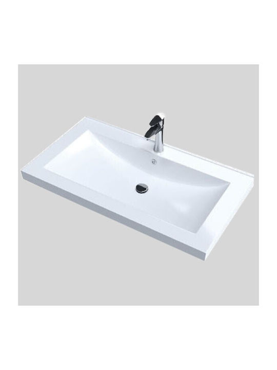 Sanitec Venga Countertop Sink Porcelain 90x50x15cm White