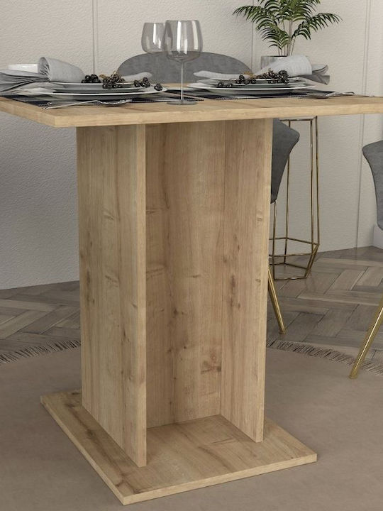 Allos Τετράγωνο Τραπέζι Τραπεζαρίας Ξύλινο Sapphire Oak 75x75x77εκ.