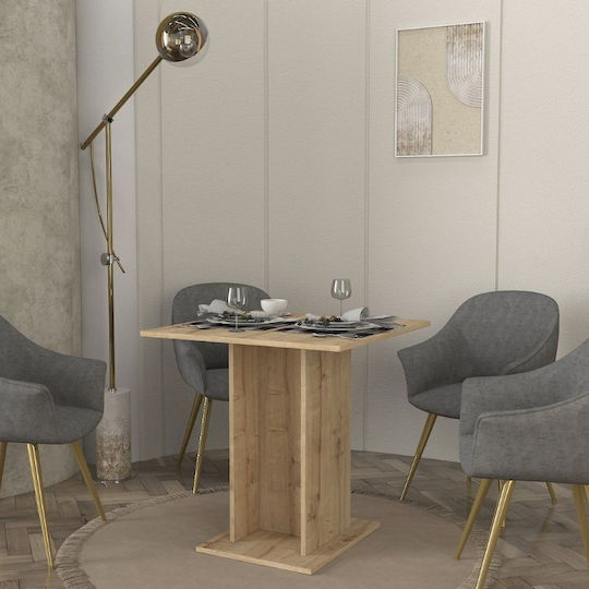 Allos Квадрат Трапезария Трапезария Дървено Sapphire Oak 75x75x77бр