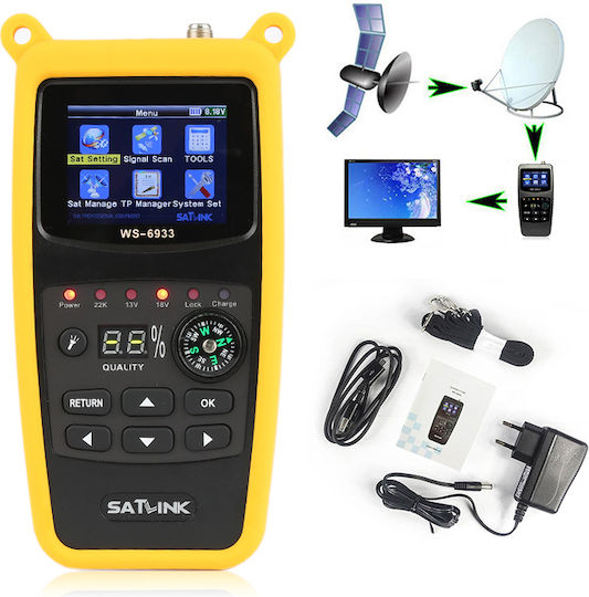 Satlink Electronical Signal Level Meter DVB-S2 with Screen 2.1" WS-6933