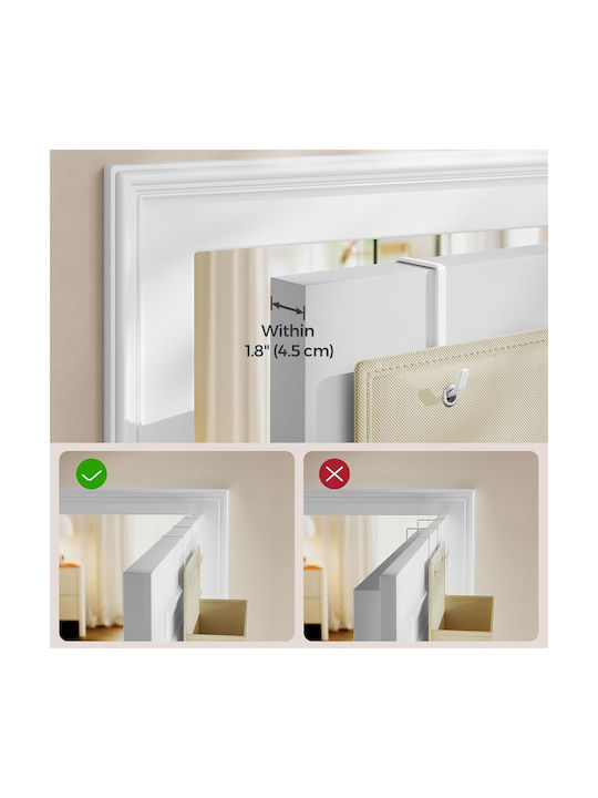 Songmics Door Hook 4 Slots Metallic 33.5x12x100cm