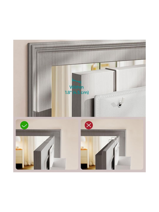 Songmics Door Hook 4 Slots Metallic 33.5x12x100cm