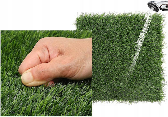 Artificial Grass In Tiles Green Beautiful 30x30cm Connected Pleasant Feet