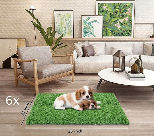 Artificial Grass In Tiles Green Beautiful 30x30cm Connected Pleasant Feet