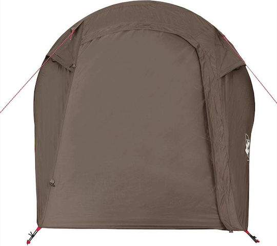 vidaXL Summer Camping Tent Tunnel Brown for 2 People 272x233x90cm