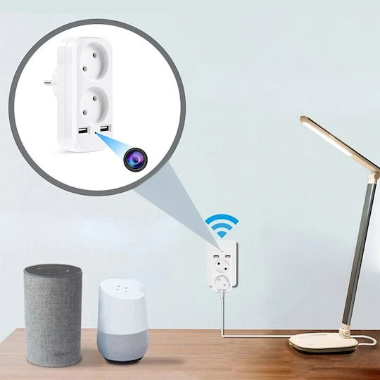 Cameră Spion Iuni Ad1 Dual Adapter 16 Gb Wi-fi Full Hd Senzor de Mișcare