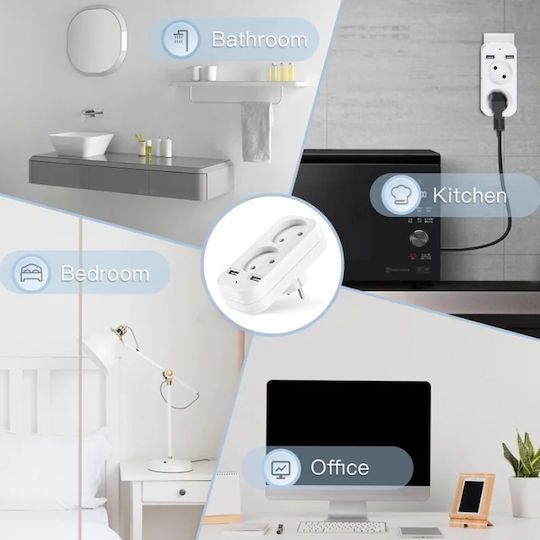 Cameră Spion Adaptor Dublu Iuni Ad1 8 Gb Wi-fi Full Hd Senzor de Mișcare