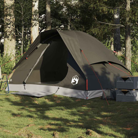 vidaXL Campingzelt Iglu Braun für 2 Personen 220x156x123cm