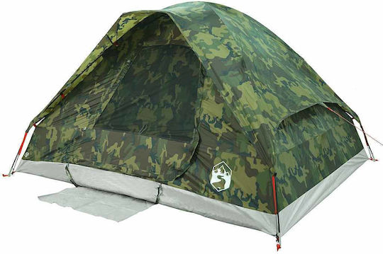 vidaXL Къмпинг сцена Igloo Зелена за 2 Хора 220x156x123см