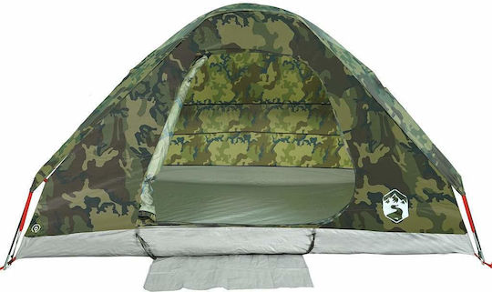 vidaXL Къмпинг сцена Igloo Зелена за 2 Хора 220x156x123см