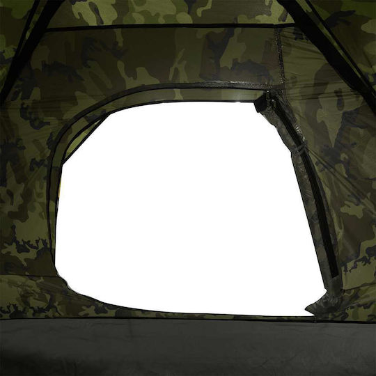 vidaXL Къмпинг сцена Igloo Зелена за 2 Хора 220x156x123см