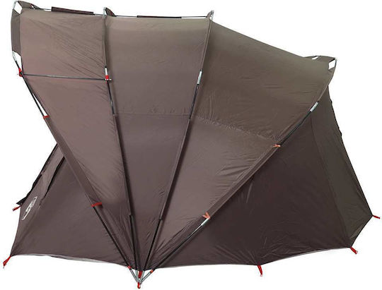vidaXL Fishing Tent Camping Tent Igloo Brown 3 Seasons for 5 People 320x292x178cm