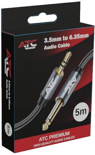 ATC Cable 6.3mm male - 3.5mm male 5m Χρυσό (02.008.0140)