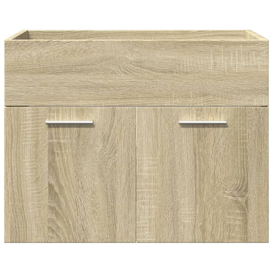 vidaXL Waschtisch mit Waschbecken, Spiegel & Säule L61xB18.5xH39.5cm Sonoma Oak