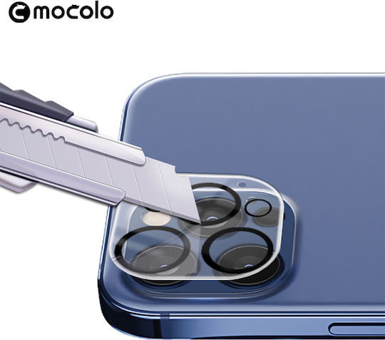 Mocolo Camera Lens Tempered Glass Προστασία Κάμερας Tempered Glass Μαύρο για το iPhone 12 Pro