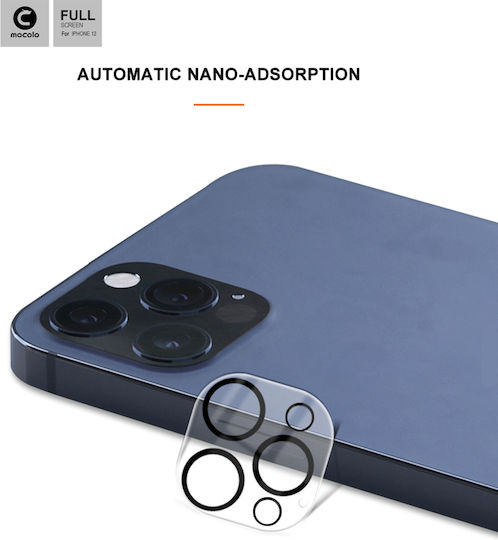 Mocolo Camera Lens Tempered Glass Προστασία Κάμερας Tempered Glass Μαύρο για το iPhone 12 Pro