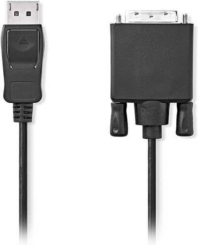 Nedis 1m DVI-D male to DisplayPort male Cable Black (CCGL37200BK10)