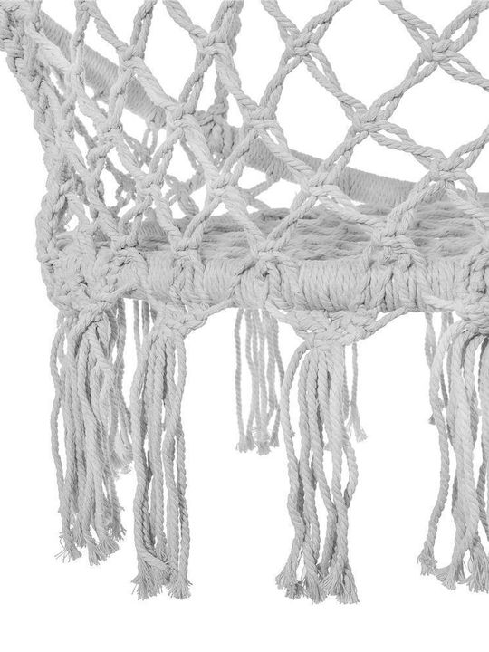 Leagăn suspendat fotoliu cu pernă material textil Gri Rezistență până la 150kg L79xL80xH120cm