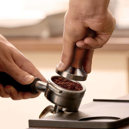 Coffee Tamper Zola Stainless Steel 51 Mm Height 86 Mm Wooden Handle