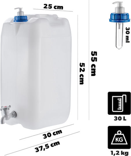 Recipient pentru apă Kadax, rezervor chiuvetă, distribuitor de lichid de săpun 30l cu robinet