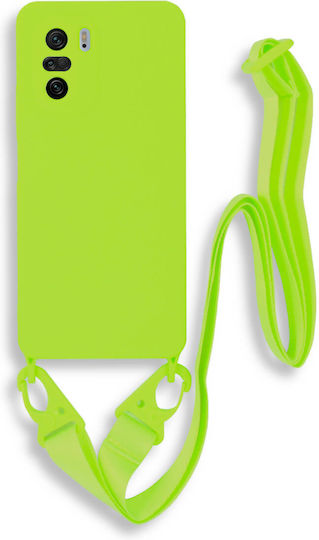 Bodycell Back Cover Silicon cu Curea Verde deschis (Poco F3 / Mi 11i)