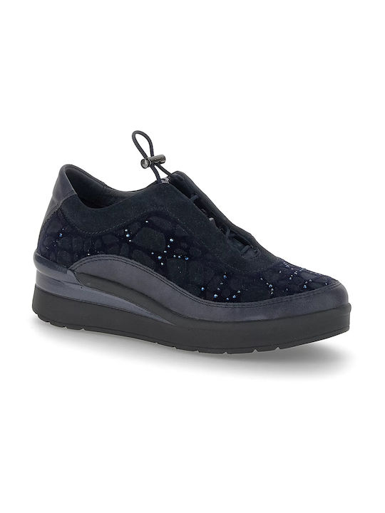 Stonefly 21 Velour S Nappa Sneakers Blueberry Blue