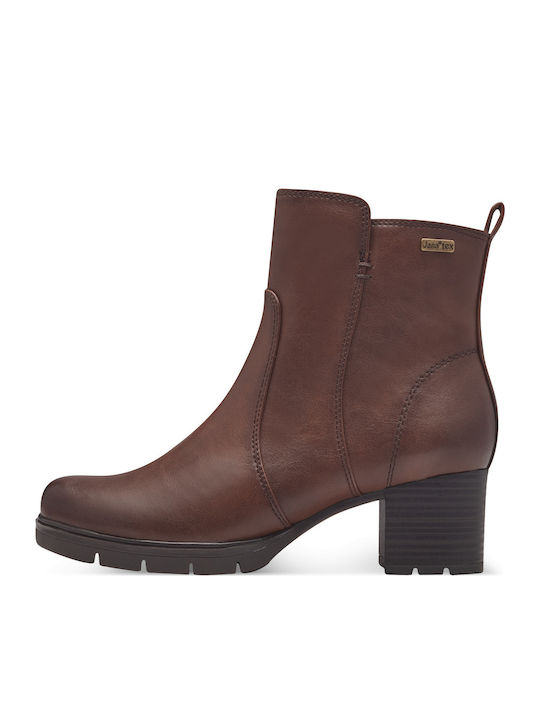 Women's Ankle Boots with Medium Heel Tabac Brown