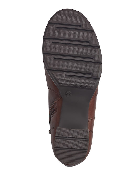 Women's Ankle Boots with Medium Heel Tabac Brown