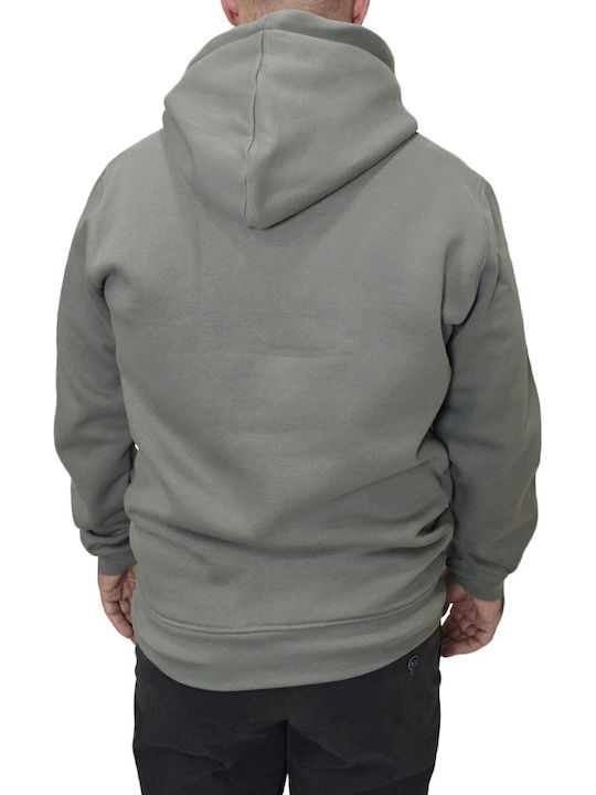 Double Sweatshirt with Hood Smoke Grey