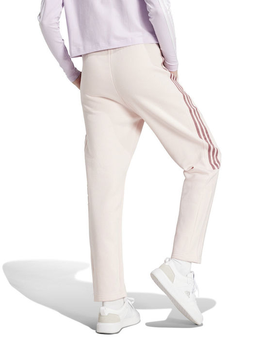 adidas 3-stripes Παντελόνι Φόρμας Fleece Pink