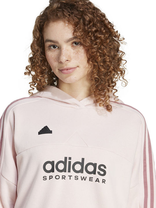 adidas Tiro Cut 3-stripes Women's Hooded Fleece Sweatshirt Pink